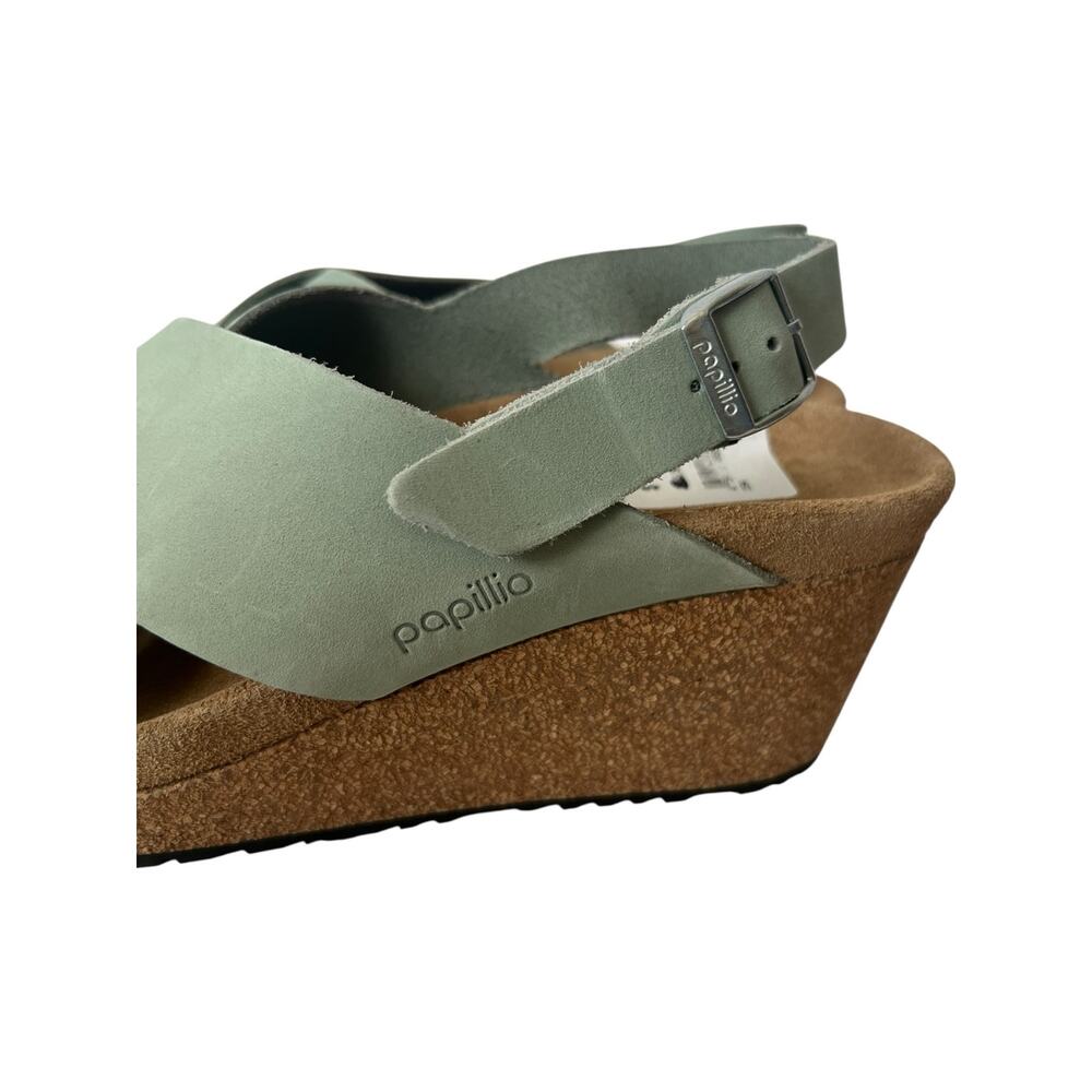 Papillio By Birkenstock Samira Nubuck Leather Sandal In Pure Sage Size 40 - Picture 6 of 11